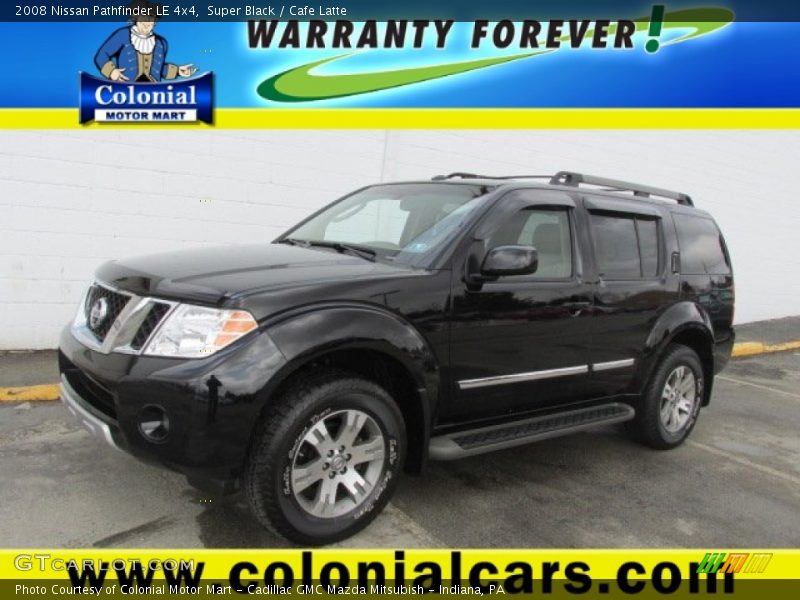 Super Black / Cafe Latte 2008 Nissan Pathfinder LE 4x4