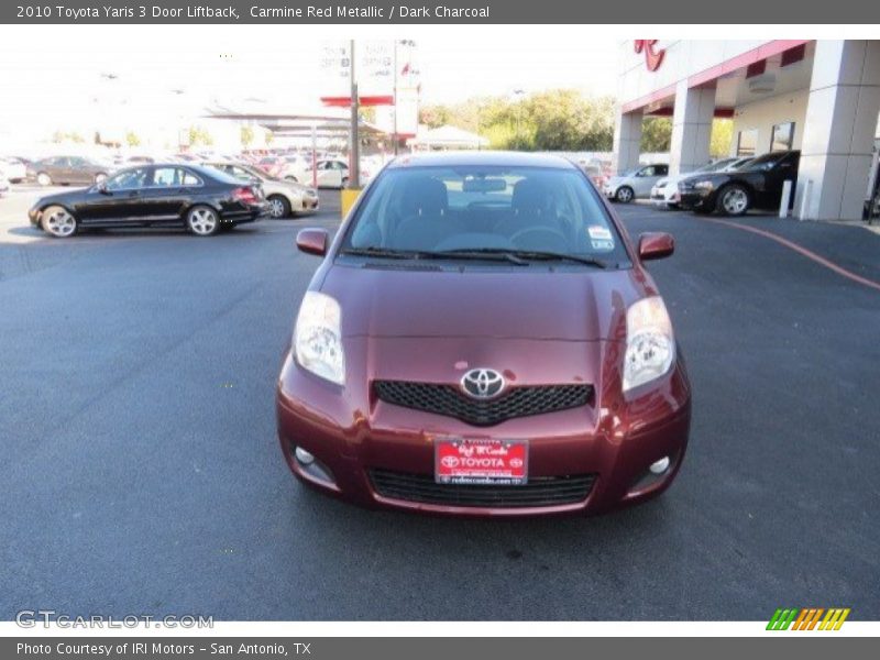 Carmine Red Metallic / Dark Charcoal 2010 Toyota Yaris 3 Door Liftback