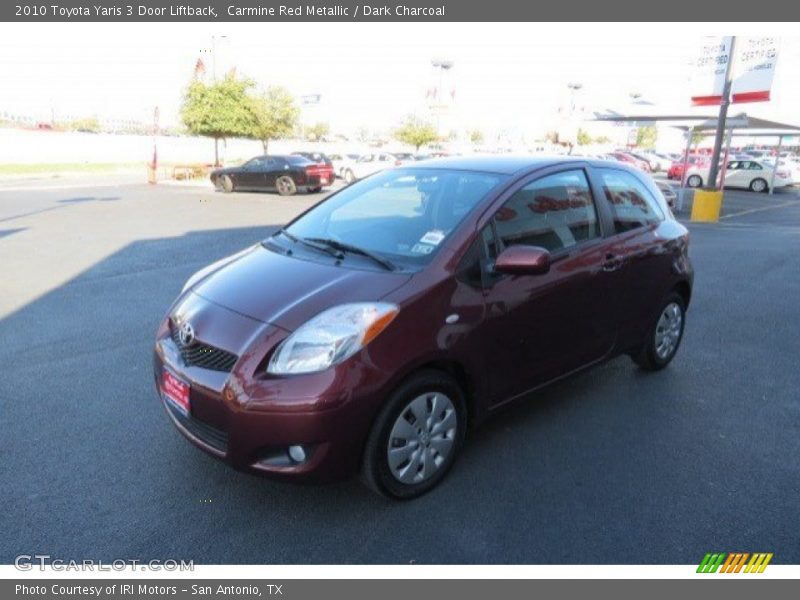 Carmine Red Metallic / Dark Charcoal 2010 Toyota Yaris 3 Door Liftback