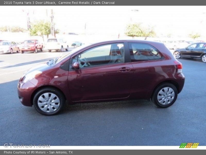 Carmine Red Metallic / Dark Charcoal 2010 Toyota Yaris 3 Door Liftback
