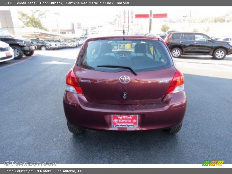 Carmine Red Metallic / Dark Charcoal 2010 Toyota Yaris 3 Door Liftback