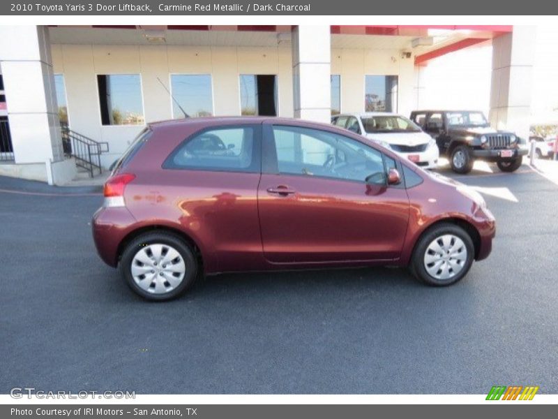 Carmine Red Metallic / Dark Charcoal 2010 Toyota Yaris 3 Door Liftback