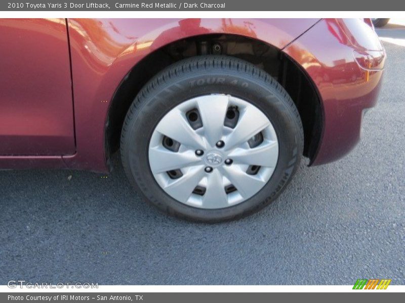 Carmine Red Metallic / Dark Charcoal 2010 Toyota Yaris 3 Door Liftback