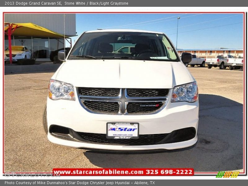Stone White / Black/Light Graystone 2013 Dodge Grand Caravan SE
