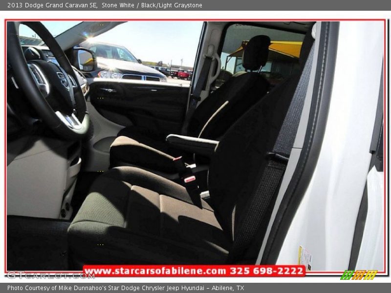 Stone White / Black/Light Graystone 2013 Dodge Grand Caravan SE