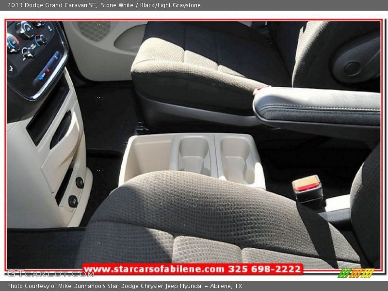 Stone White / Black/Light Graystone 2013 Dodge Grand Caravan SE