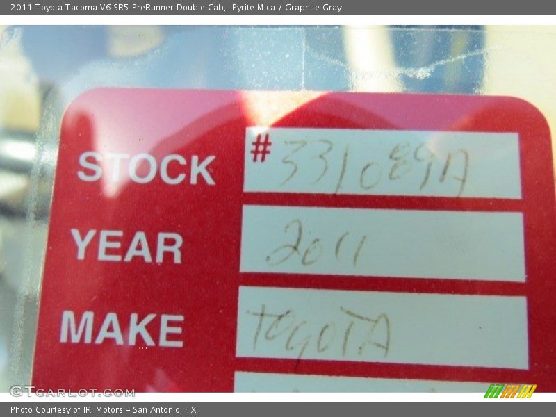 Pyrite Mica / Graphite Gray 2011 Toyota Tacoma V6 SR5 PreRunner Double Cab