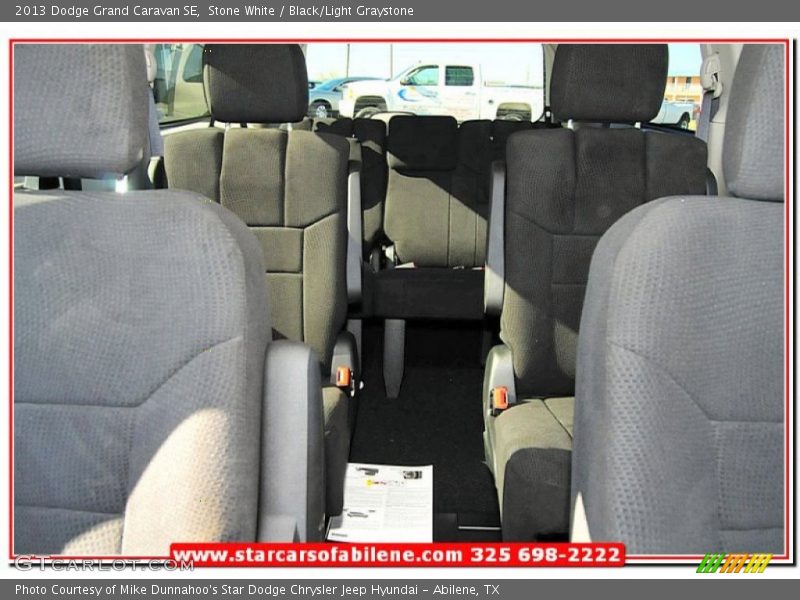 Stone White / Black/Light Graystone 2013 Dodge Grand Caravan SE