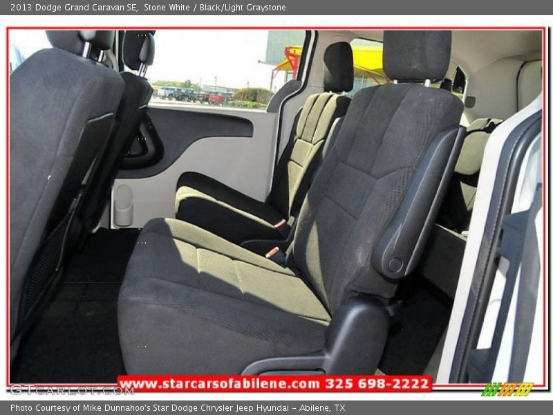 Stone White / Black/Light Graystone 2013 Dodge Grand Caravan SE
