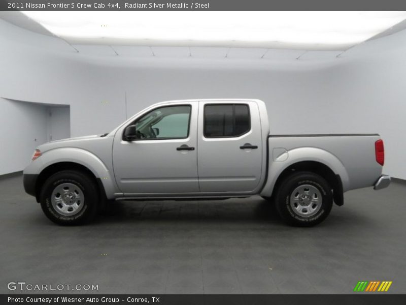 Radiant Silver Metallic / Steel 2011 Nissan Frontier S Crew Cab 4x4