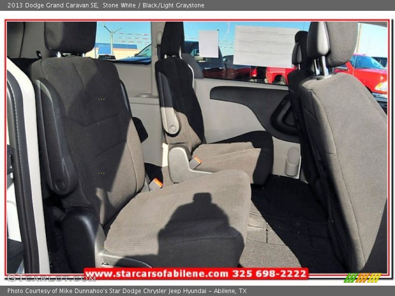 Stone White / Black/Light Graystone 2013 Dodge Grand Caravan SE
