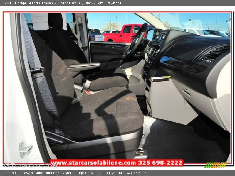 Stone White / Black/Light Graystone 2013 Dodge Grand Caravan SE