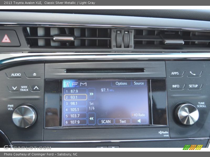 Classic Silver Metallic / Light Gray 2013 Toyota Avalon XLE