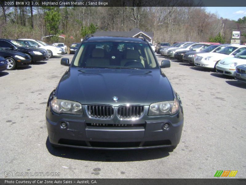 Highland Green Metallic / Sand Beige 2005 BMW X3 3.0i