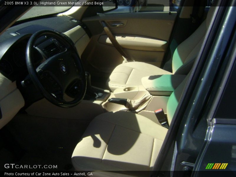 Highland Green Metallic / Sand Beige 2005 BMW X3 3.0i