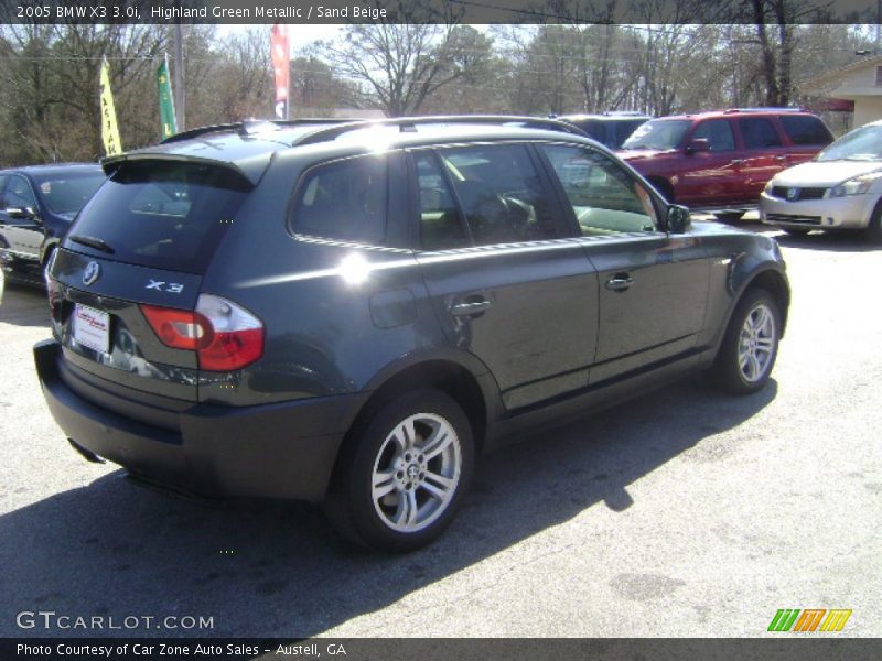 Highland Green Metallic / Sand Beige 2005 BMW X3 3.0i