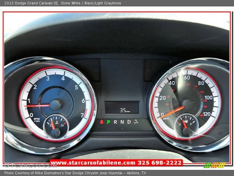 Stone White / Black/Light Graystone 2013 Dodge Grand Caravan SE