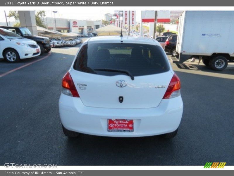 Super White / Dark Charcoal 2011 Toyota Yaris 3 Door Liftback