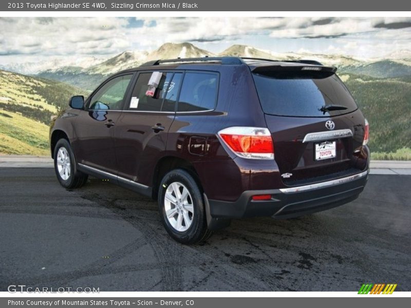 Sizzling Crimson Mica / Black 2013 Toyota Highlander SE 4WD