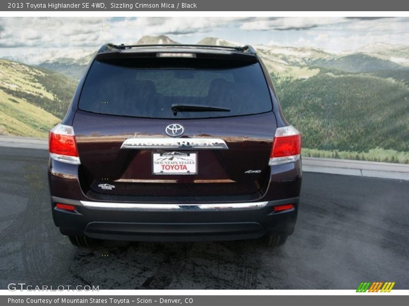 Sizzling Crimson Mica / Black 2013 Toyota Highlander SE 4WD