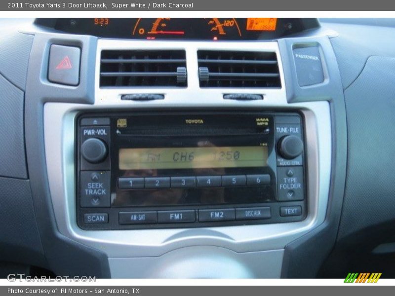 Super White / Dark Charcoal 2011 Toyota Yaris 3 Door Liftback