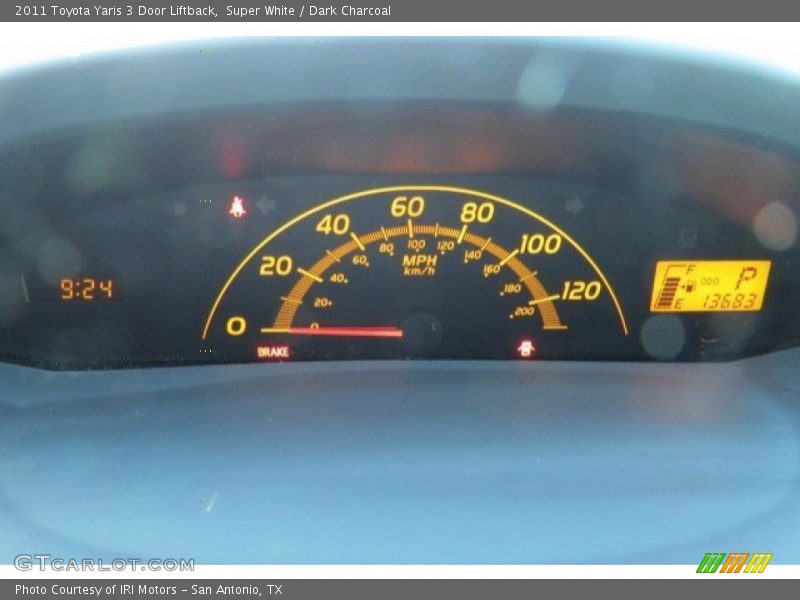 Super White / Dark Charcoal 2011 Toyota Yaris 3 Door Liftback