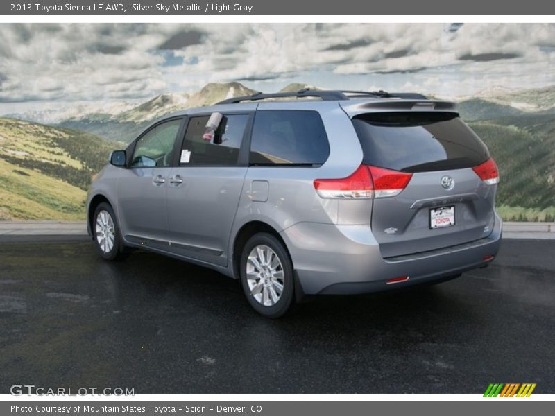 Silver Sky Metallic / Light Gray 2013 Toyota Sienna LE AWD