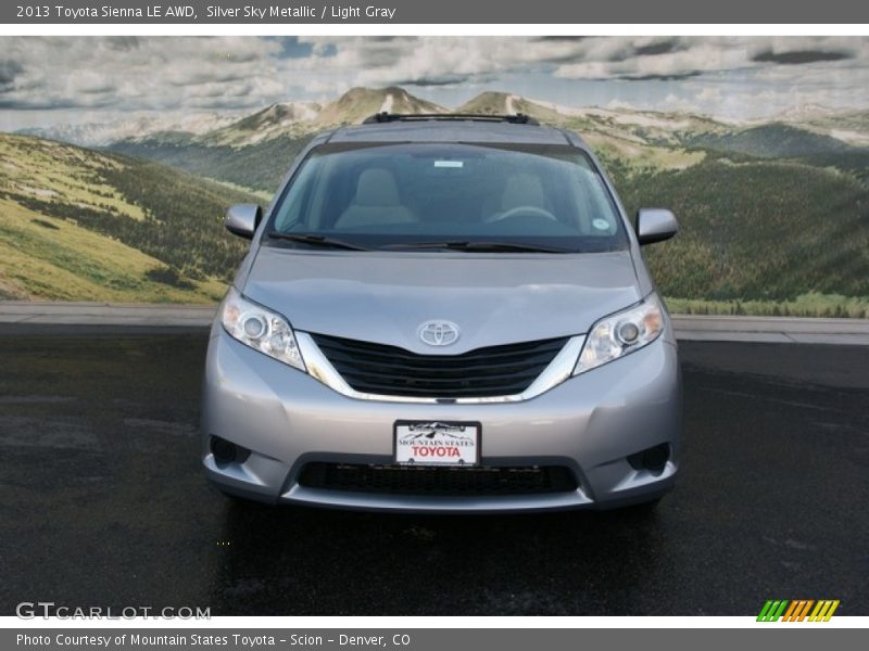 Silver Sky Metallic / Light Gray 2013 Toyota Sienna LE AWD