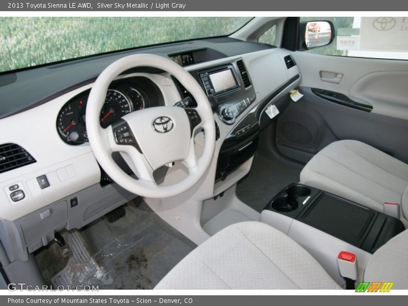 Silver Sky Metallic / Light Gray 2013 Toyota Sienna LE AWD