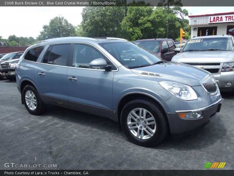 Blue Gold Crystal Metallic / Ebony/Ebony 2008 Buick Enclave CX