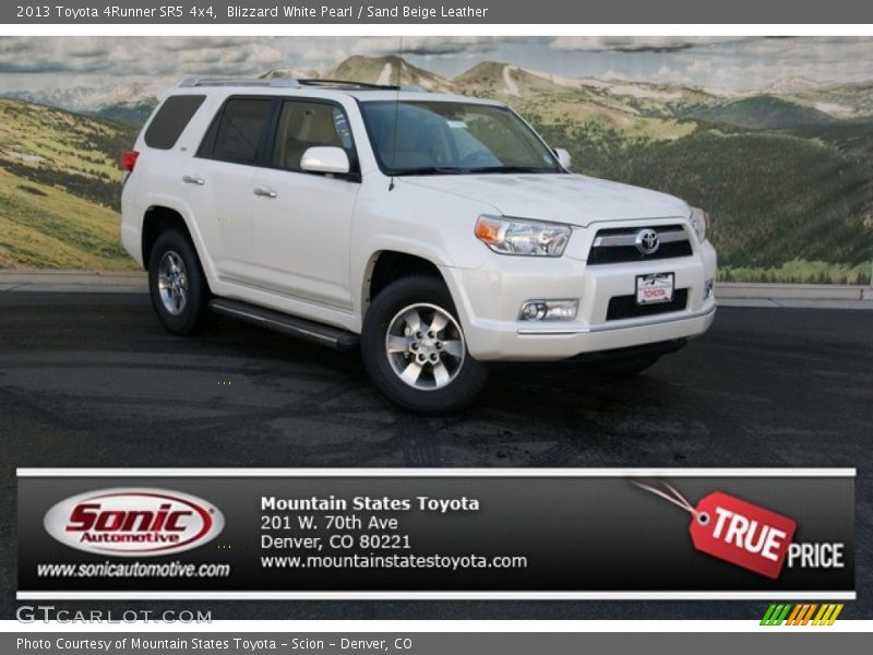 Blizzard White Pearl / Sand Beige Leather 2013 Toyota 4Runner SR5 4x4