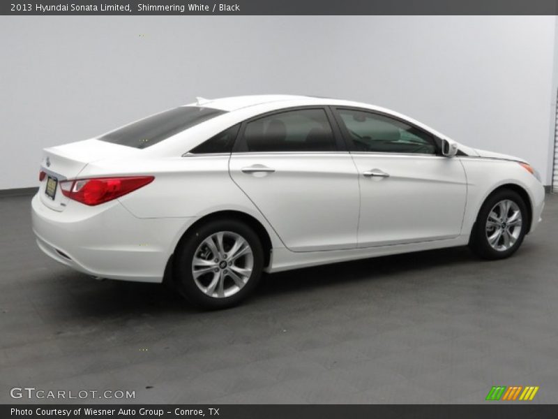 Shimmering White / Black 2013 Hyundai Sonata Limited