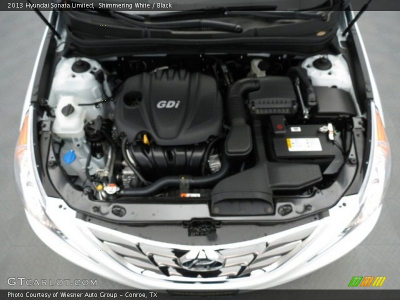 Shimmering White / Black 2013 Hyundai Sonata Limited