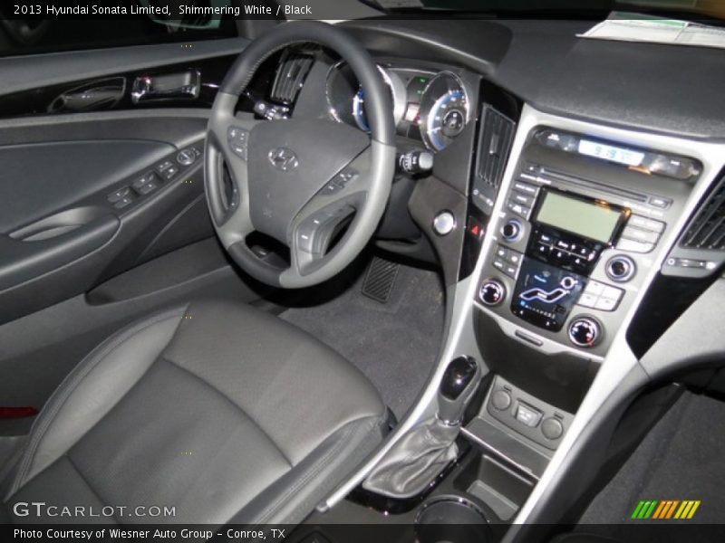 Shimmering White / Black 2013 Hyundai Sonata Limited