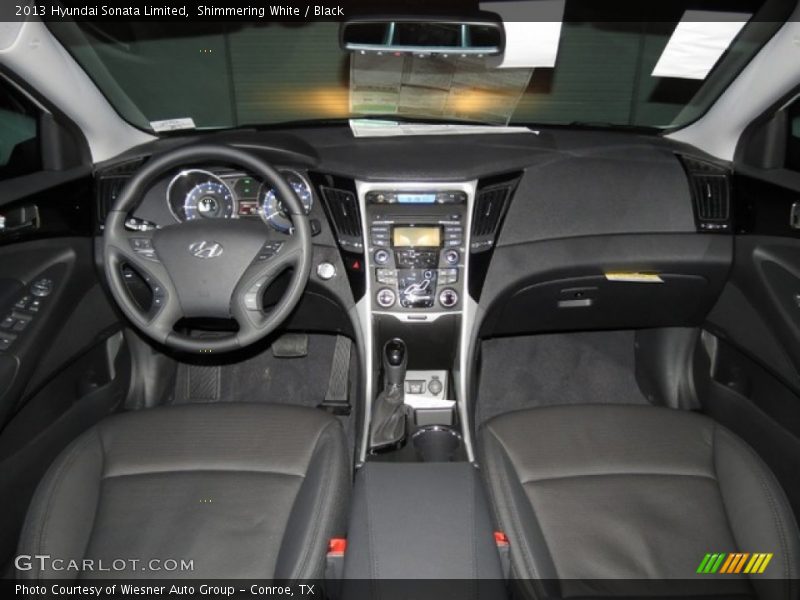 Shimmering White / Black 2013 Hyundai Sonata Limited
