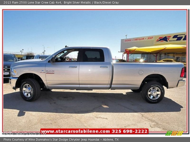 Bright Silver Metallic / Black/Diesel Gray 2013 Ram 2500 Lone Star Crew Cab 4x4
