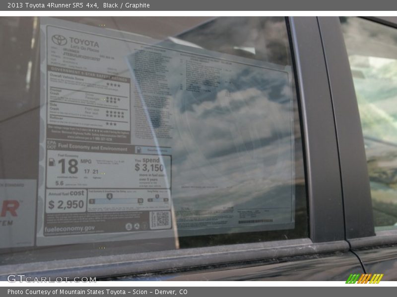 Black / Graphite 2013 Toyota 4Runner SR5 4x4