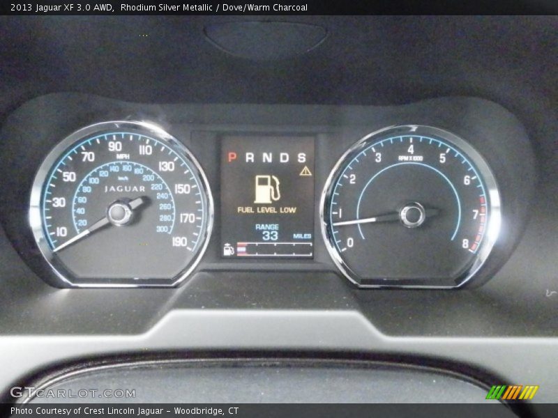 Rhodium Silver Metallic / Dove/Warm Charcoal 2013 Jaguar XF 3.0 AWD