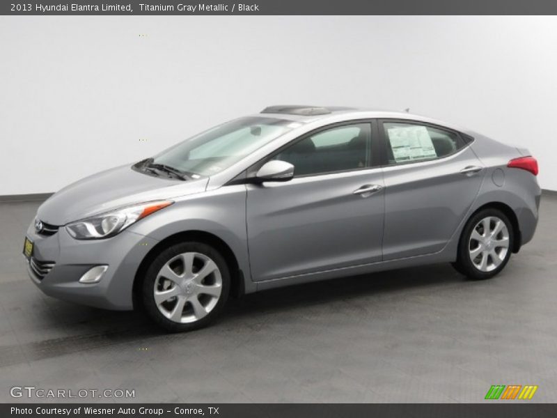 Titanium Gray Metallic / Black 2013 Hyundai Elantra Limited