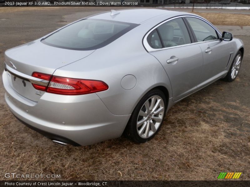 Rhodium Silver Metallic / Dove/Warm Charcoal 2013 Jaguar XF 3.0 AWD