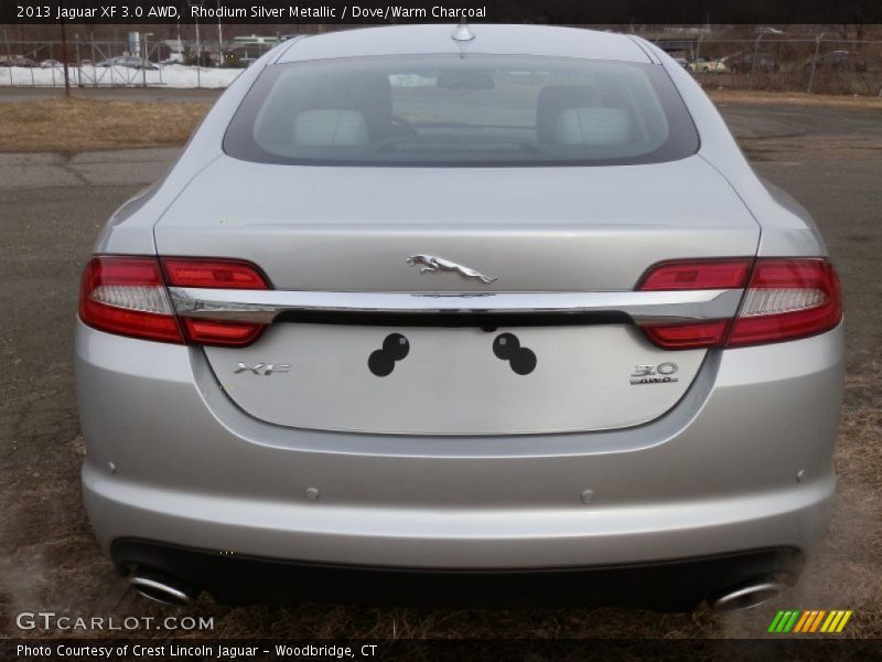 Rhodium Silver Metallic / Dove/Warm Charcoal 2013 Jaguar XF 3.0 AWD