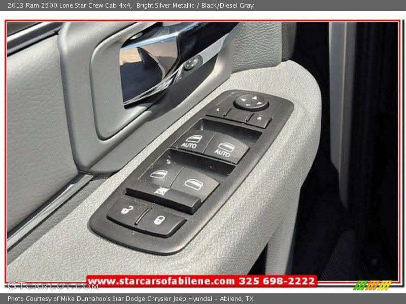 Bright Silver Metallic / Black/Diesel Gray 2013 Ram 2500 Lone Star Crew Cab 4x4