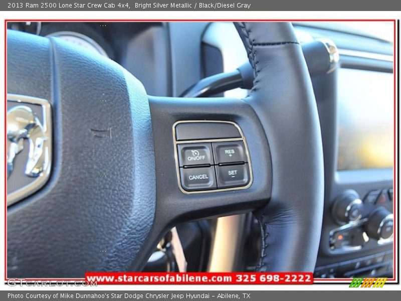 Bright Silver Metallic / Black/Diesel Gray 2013 Ram 2500 Lone Star Crew Cab 4x4