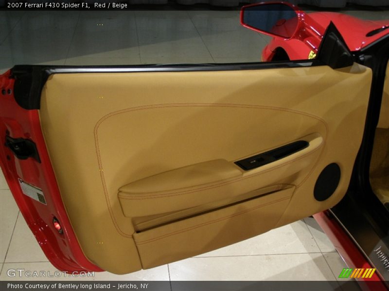 2007 Ferrari F430 Spider F1, Red with Beige Leather Interior, Inside Drivers Door - 2007 Ferrari F430 Spider F1