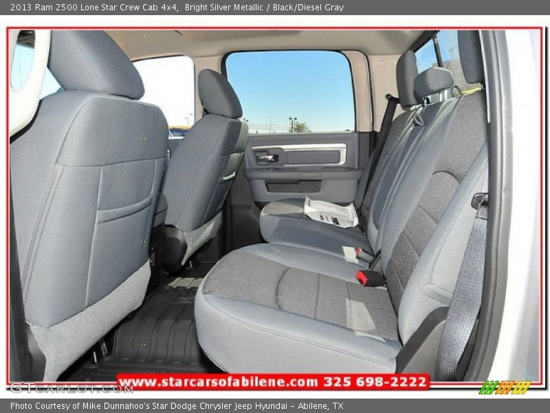 Bright Silver Metallic / Black/Diesel Gray 2013 Ram 2500 Lone Star Crew Cab 4x4