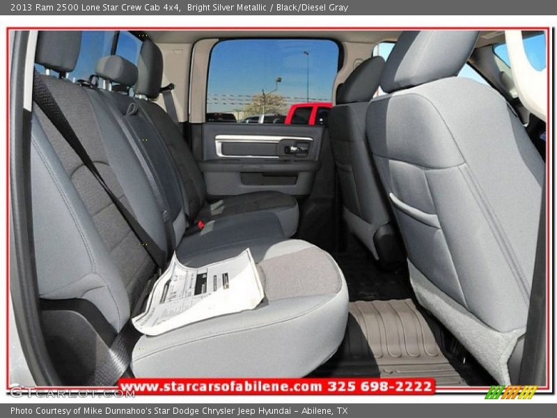 Bright Silver Metallic / Black/Diesel Gray 2013 Ram 2500 Lone Star Crew Cab 4x4