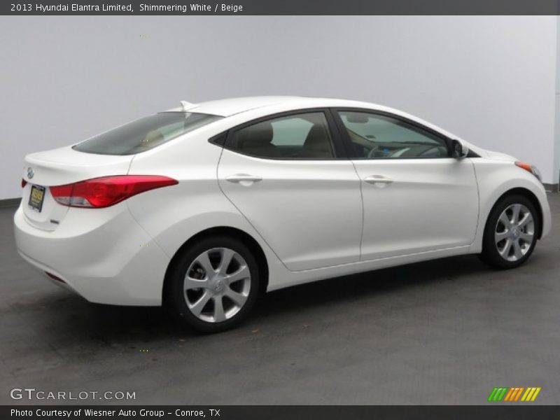 Shimmering White / Beige 2013 Hyundai Elantra Limited