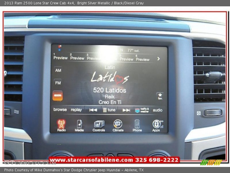 Bright Silver Metallic / Black/Diesel Gray 2013 Ram 2500 Lone Star Crew Cab 4x4