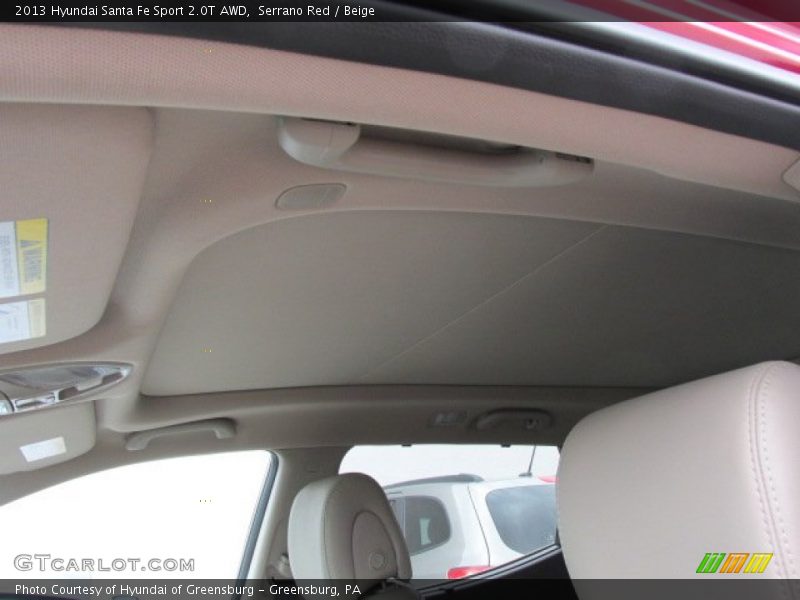 Serrano Red / Beige 2013 Hyundai Santa Fe Sport 2.0T AWD