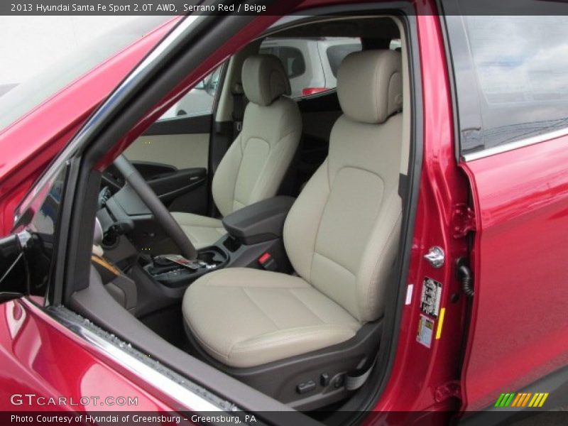 Serrano Red / Beige 2013 Hyundai Santa Fe Sport 2.0T AWD